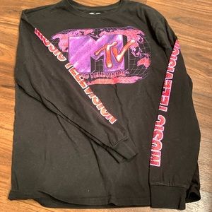 MTV long sleeve, black T-shirt, size small with MTV logo